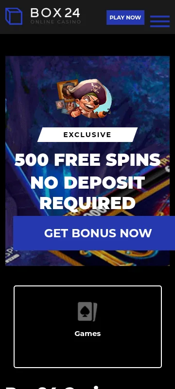 Box24 Casino mobile view